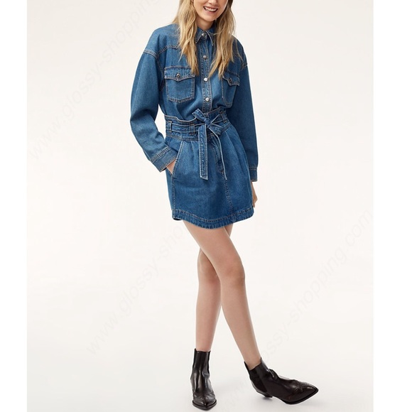 Aritzia Tops - Wilfred Free Denim Button Down Shacket
